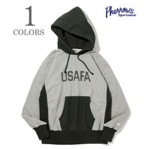 フェローズ 裏毛 リバース切り替え 2-TONE|プルパーカー PHERROW'S  USAFA H...