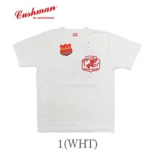 クッシュマン 半袖 40番双糸 リサイクルコットン プリントTシャツ CUSHMAN RECYCLE...