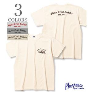 フェローズ 半袖 16番単天竺 天地引き プリントTシャツ PHERROW'S Sioux Trai...