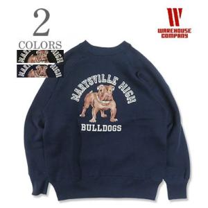ウエアハウス 裏毛 丸胴 カラーフロッキーラグランスリーブ スウェット WAREHOUSE 『MAR...