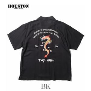 ヒューストン 半袖 オープンカラー レーヨン スカシャツ ベトナム柄 HOUSTON SOUVENI...