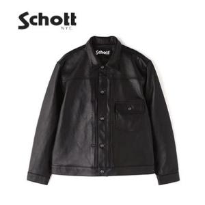 ショット シープレザートラッカー レザージャケ...の詳細画像1