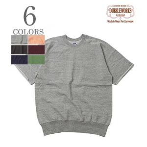 ダブルワークス 半袖 落綿 リサイクルコットン ラグラン カットオフ スウェット DUBBLEWORKS CUT OF SLEEVE SWEAT 74001