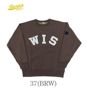 バーンズ 裏毛 クルーネック スウェット BARNS ATHLETIC SWEAT WISCONSI...