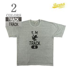 バーンズ 半袖 丸胴 ピグメント プリントシャツ BARNS Tube Pigment Dye T-Shirt F.M. TRACK BR-24244｜organweb