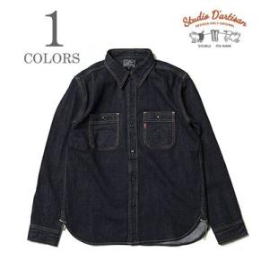 ステュディオダルチザン 長袖 デニム ワークシャツ STUDIO D'ARTISAN 14oz. D...