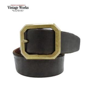 ヴィンテージワークス CHASIN 真鍮バックル 5ホール Vintage Works ハンドメイドレザーベルト 茶芯 DH5684C