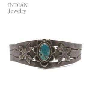 INDIAN JEWELRY OLD NAVAJO 1940's ターコイズ バングル Old Na...