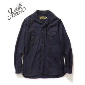 ミスターフリーダム 長袖 イタリアンカラーシャツ MR.FREEDOM GYPSY BLUES 9.5oz. INDIGO HBT LIQUETTE TZIGANE SC27690｜organweb