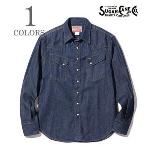 シュガーケーン 長袖 デニム ウエスタンシャツ SUGAR CANE BLUE DENIM WESTERN SHIRT SC28190｜organweb