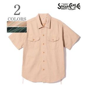 SUGAR CANE CANE/シュガーケーン 半袖シャツ SC38450 コットンツイル