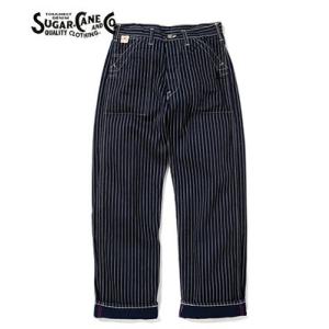 シュガーケーン  ウォバッシュストライプ レイルロード ワークパンツ SUGAR CANE WABA...