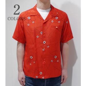 スターオブハリウッド 半袖 オープンカラーシャツ STAR OF HOLLYWOOD| ATOMIC SPIDER WEB OPEN SHIRT SH37594｜organweb