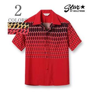 スターオブハリウッド 半袖 レーヨン オープンカラーシャツ '22Model STAR OF HOLLYWOOD ELVIS DOTS OPEN SHIRT SH38875｜organweb