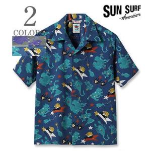 サンサーフ 半袖 柳原良平 Mookie Sato COTTON SEERSUCKER OPEN SHIRT '24MODEL SUN SURF ZODIAC SIGN SS39332｜organweb