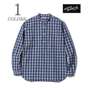 ユニオンサプライ 長袖 パラカチェック プルオーバーシャツ UNION SUPPLY 10oz. PALAKA CHECK PULLOVER SHIRT US27124｜organweb