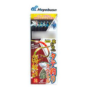 ハヤブサ タテ釣りSP ホロフラッシュアピールMIX 6本 SS423-6-5 鈎6号 ハリス5号 (haya-802426)[M便 1/10]