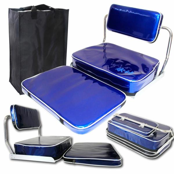 おり釣具 ワカサギ釣り へら釣り 24 氷神背もたれ付き座椅子 ブルー (ori-782104)爆買