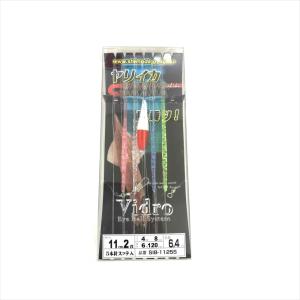 下田漁具 SIB-1127S ヤリイカサビキ ビードロ針 11cm スッテ入 2段 7本