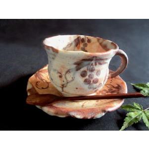 湯呑み 鼠志野 葡萄文 組湯呑み (桐箱入) 玉山窯 玉置保夫(監修) G-71