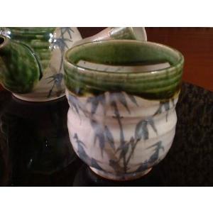 マグカップ 黒織部 草花文 (1客) 玉山窯 玉置保夫 監修 G-44 : 織部の