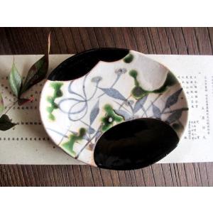 小皿 織部 蟹文 (一皿) 早蕨窯 佐藤和次 S-54 : 織部の器 千瓢 - 通販