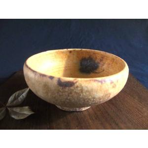 小鉢 黄瀬戸 山柿 割山椒 浜田純理 陶号・露人 HA-255 : 織部の器 千瓢