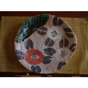 角皿 織部 鉄絵 蟹文 早蕨窯 佐藤和次 S-04 : 織部の器 千瓢 - 通販 