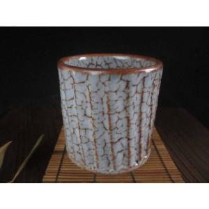 湯呑み 鼠志野 葡萄文 組湯呑み (桐箱入) 玉山窯 玉置保夫(監修) G-71