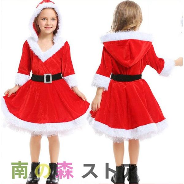 コスプレ 衣装 キッズ ワンピース コスプレ衣装 クリスマス 子供ドレス 女の子 子供服 サンタクロ...