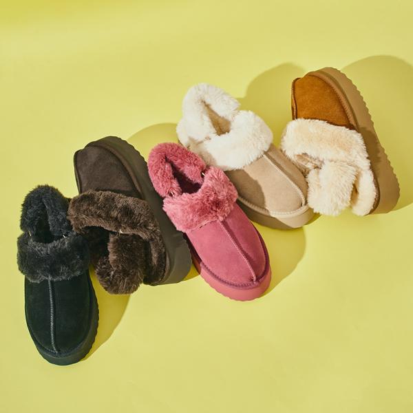 レディース ムートンブーツ ブーツ ムートンサンダル 暖かい 防寒 おしゃれ 2way 牛革 痛くな...