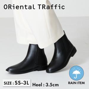 レインブーツ レインシューズ サイドゴア クッション 晴雨兼用 厚底 ファスナー 通勤 通学 オフィスカジュアル オリエンタルトラフィック R0018｜ORiental TRafficヤフー店