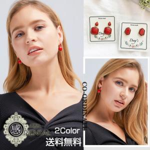 レッドコーラル／赤珊瑚 フェザー ピアス シルバー925 インディアン