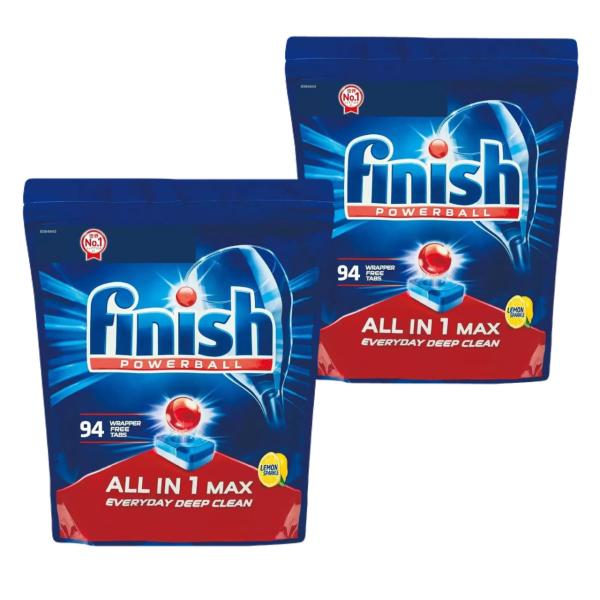 フィニッシュ　オールインワンタブレット　パワーボール　食洗機用洗剤　94個×２袋　合計１８８個　fi...