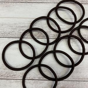 ヘアゴム リングゴム ヘップリング 太 抗菌 日本製 シンプル 1本 オフィス 学校 デイリー 大人 子供 ブラック ブラウン 直径45mm