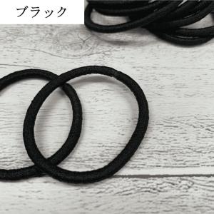 ヘアゴム リングゴム 中太 1本 黒 茶 ブラ...の詳細画像2
