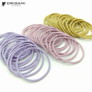 ヘアゴム リングゴム ツイスト シングル 1本 ピンク イエロー パープル 直径50mm 太さ2.5mm