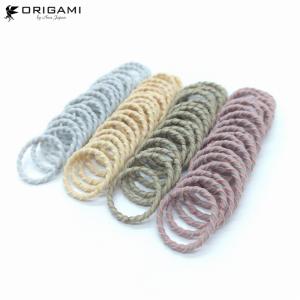 ヘアゴム リングゴム ツイストミックス シンプル 1本 ピンク ブルー グリーン グレー 直径25mm 太さ2.5ｍｍ