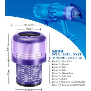 Dyson ダイソン 交換用 掃除機フィルター...の詳細画像1