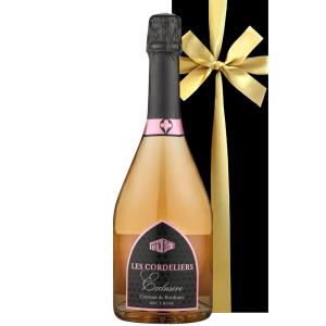 ロゼ スパークリング ワインギフト【無料  ギフト箱付 リボンラッピング メッセージカード】フランス ボルドー 辛口 750ml 誕生日 御祝 送料無料