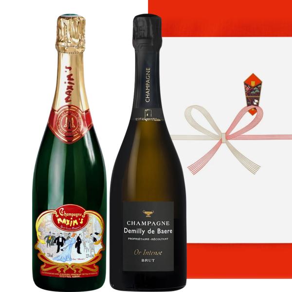 フランス シャンパン ２本セット【無料 熨斗付 メッセージカード】人気『マキシム・ド・パリ』辛口 7...