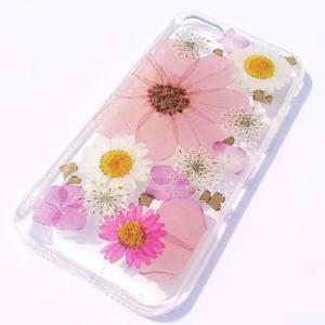 ほぼ全機種対応 押し花 スマホケース No.504】ハンドメイドの押し花