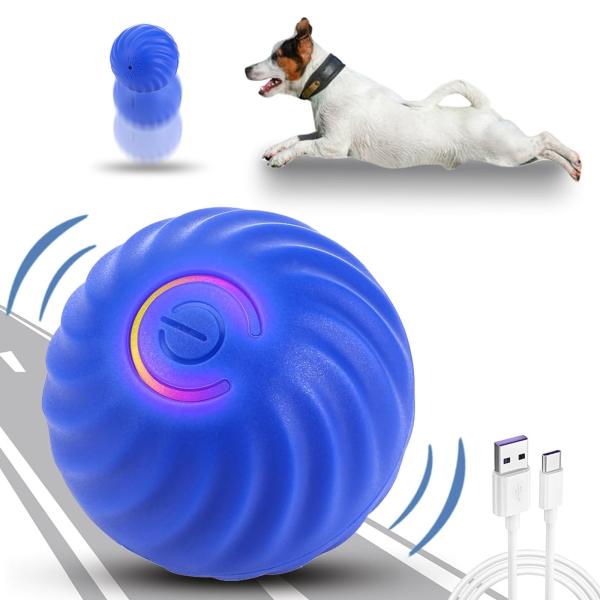 犬ボール 猫ボール 電動式 自動回転 犬おもちゃ 猫おもちゃ ペットおもちゃ 光るボール 中小型犬向...