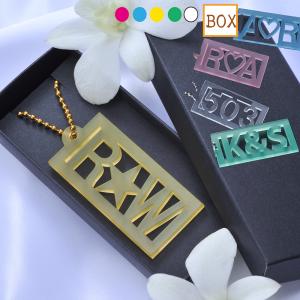 名入れ ギフト MXX キーホルダー カラーレザー メタルプレート