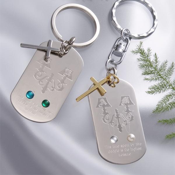 ギフト ペア　キーホルダー 名入れ プレゼント ギフト キーリング　ペア　カップル　 オリジナルデザ...