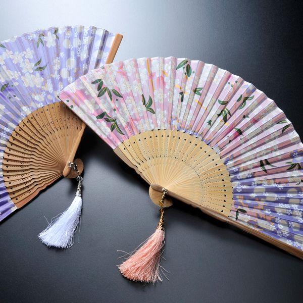 暑さ対策グッズ 名入れ ギフト LXX 扇子 My扇子 八重桜 タッセル付き