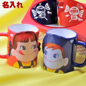 ペコちゃんホーローカップ&ポットセット 名入れ ギフト ペアマグカップ カップルセット Peko ペコちゃん 不二家