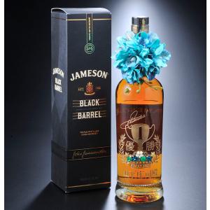 名入れ 父の日 ウィスキー　JAMESON BLACK BARREL ジェムソン ブラック バレル アイリッシュ ウイスキー 40度 700ml ボトルフラワー 3Dチャーム付き｜original