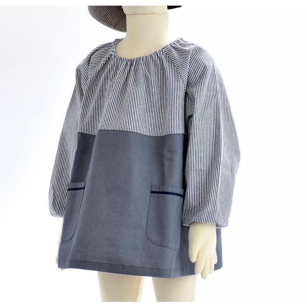 名入れ ギフト キッズ　遊び着　 幼稚園 スモック 子供用　お洒落　おしゃれ　男の子　保育園 名前入...