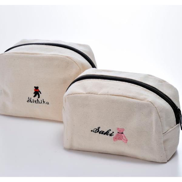 名入れ ギフト 卒業記念品 誕生日 プレゼント 女友達 　オシャレ 　キャンバスファスナーポーチ(S...